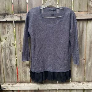 August Silk shimmer sweater sz. S